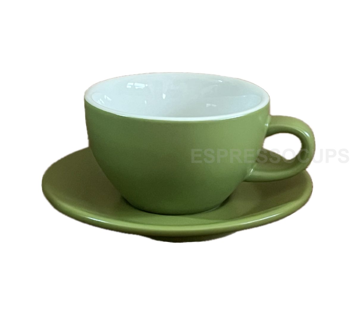 "TULIPANO" 210ml Cappuccino Cups - green matte